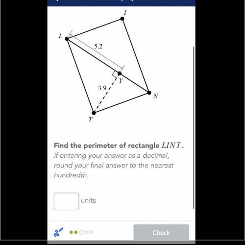 Find the perimeter of rectangle L I N T.
It says round to the nearest hundredth, help!