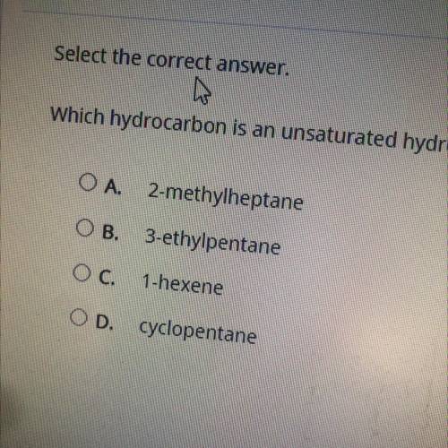 Which hydrogen is an unsaturated hydrocarbon ?