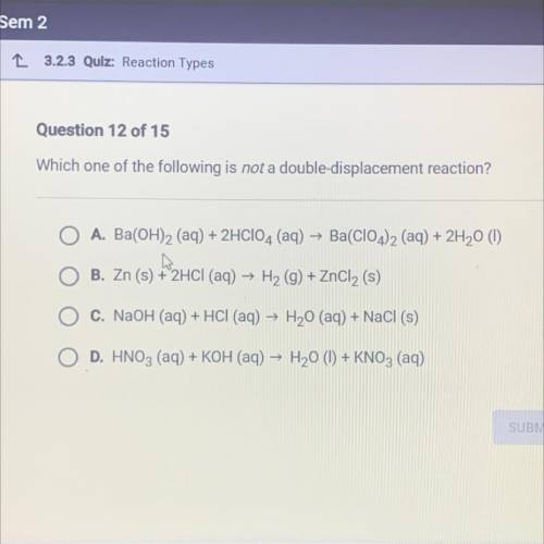 Which one of the following is not a double-displacement reaction?