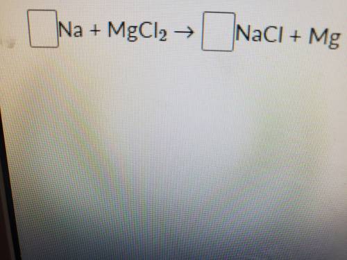 Balance the chemical equation below.