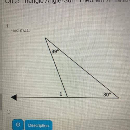 Find the m<1 
69
71
111
86