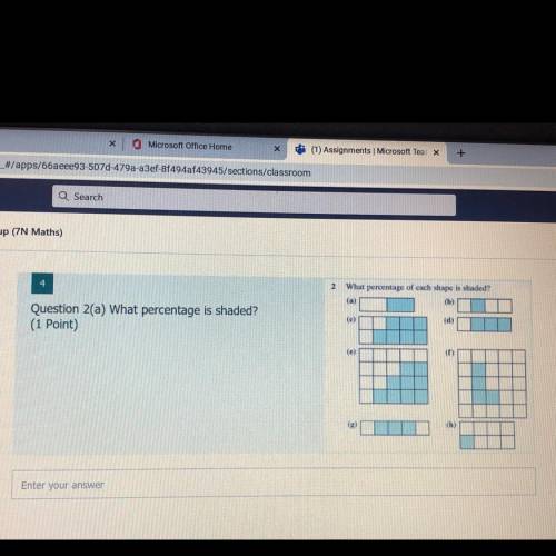 What percentage of each shape is shaded?
guys someone help please