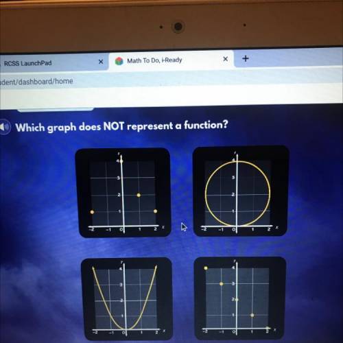 Which graph does not represent a function ?