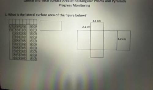 1. What is the lateral surface area of the figure?