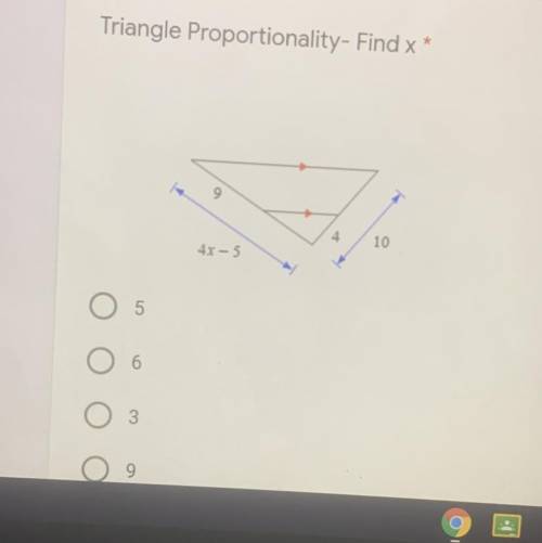 Triangle Proportionality- Find x *