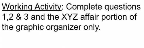 What does affair portion mean? Does it mean to do some of the graphic organizer?