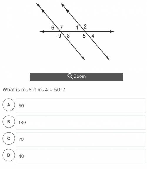 What is m<8 if m<4= 50 degrees (pls help :)