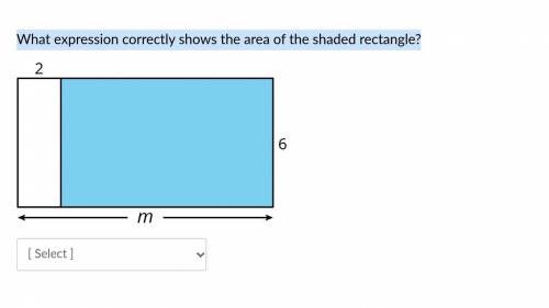 What expression shows the area of shaded rectangle? The two answers to answer my question is in the