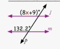 Use the diagram to determine the value of x.

A. x = 132.2
B. x = 4.85
C. x = 15.4
D. x = 17.65