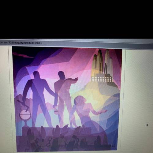 URGENT PLEASE HELP 100 POINTS

This painting is called Aspiration by Aaron Douglas. The term