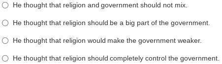 Read the paragraph from the section Religion In Government And Land Rules Would End.

Jefferson