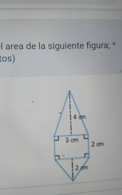 El área de la siguiente figura?​