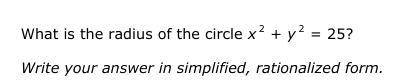 What is the radius of the circle?will mark brainiest