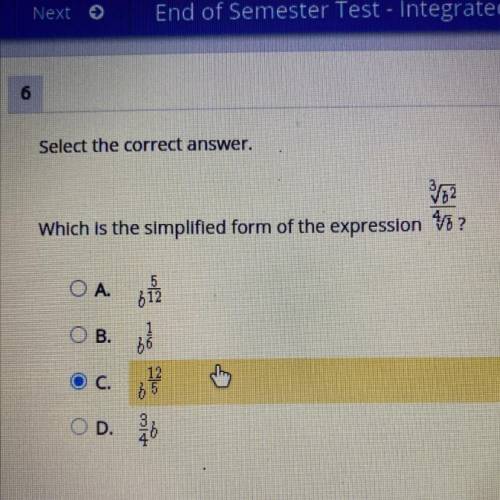 Which is the simplified form of the expression?