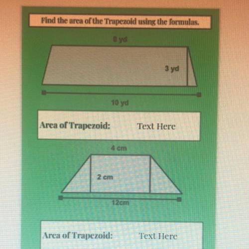 Find the area of the trapezoid