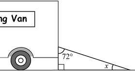 The ramp shown below is used to load heavy items into a moving van.

What is the measure of angle