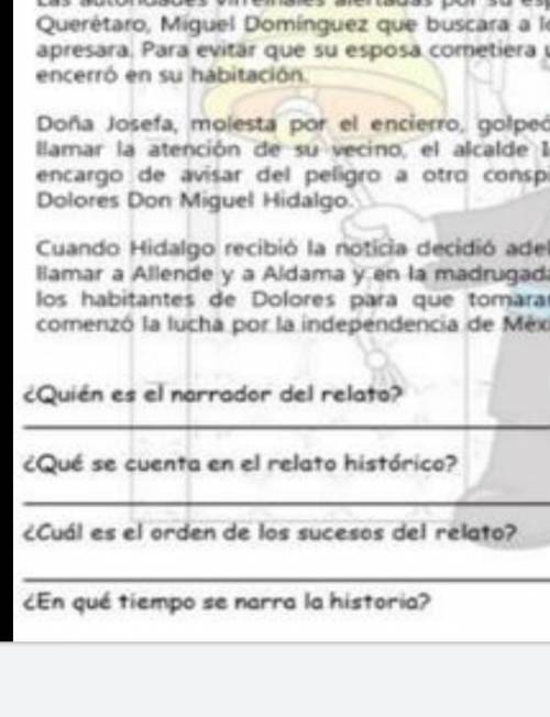 Cual es el orden de los cusesos del relato,por fa me ayudan es urgente​