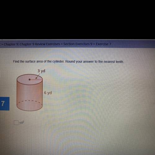 Help find the surface area of the cylinder plz!