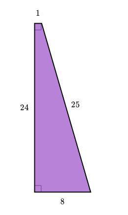 Find the area of the shape shown below.
how many units squared?