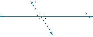 Write a complete two-column proof for the following information.

Given: m∠1 = 62° and lines t and