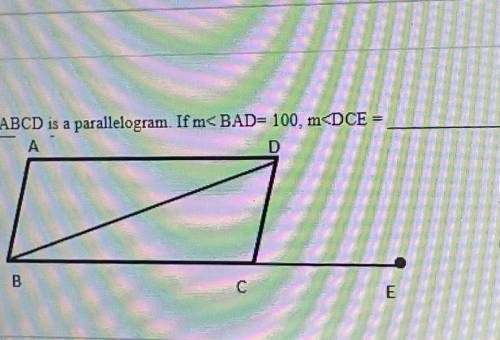 ABCD is a parallelogram. If m