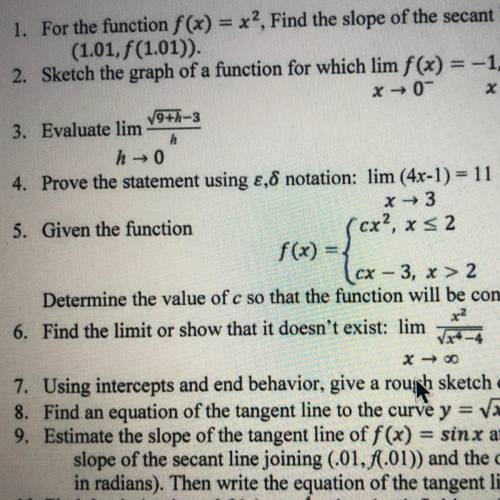 5. Given the function

(cxl, x < 2
f(x) =
CX - 3, x > 2
Determine the value of c so that the