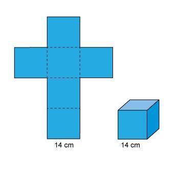 WRONG ANSWER = REPORT

This is a picture of a cube and the net for the cube.
What is the surfa