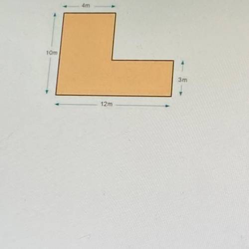 What is the area of the figure 
A) 40m2
B)64m2
C)76m2
D)120m2