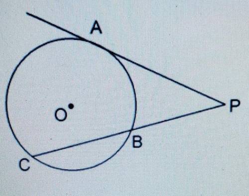 In the accompanying diagram, PA is tangent to the circle at A and PC is a secant. If PA = 6 and PB
