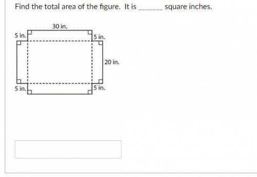 Find the total area of the figure. It is _______ square inches.