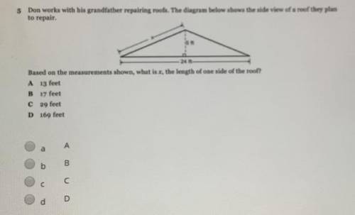 6 Don works with his grandfather repairing roots. The diagram belene shows the side view of a rool