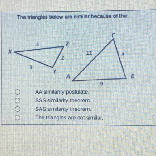 How are the triangles similar I’ll give you BRAINLIEST.!!