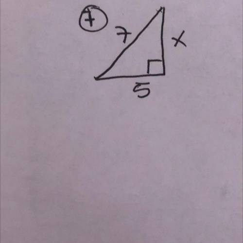 Use the Phythagorean theorem to
find the length of the third side