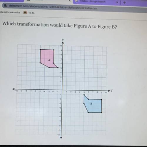 Which transformation would take Figure A to Figure B