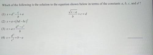 Will mark brainliest pls help!

Which of the following is the solution to the equation shown below