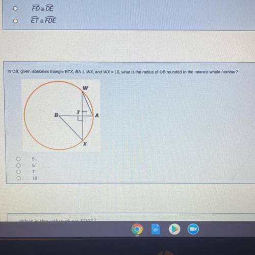 What is the radius of oB please HELP