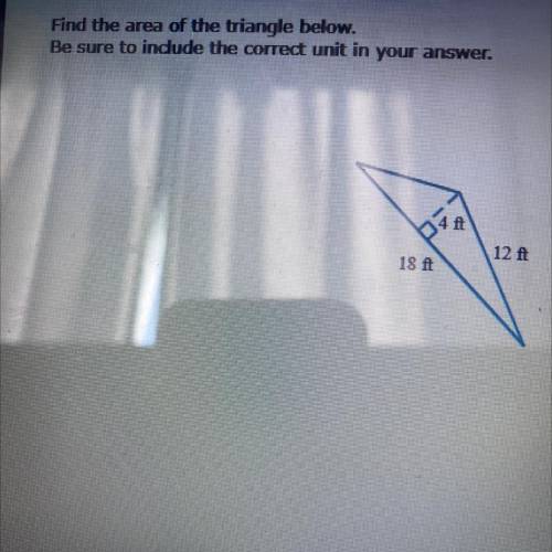 I need to know the area of this triangle