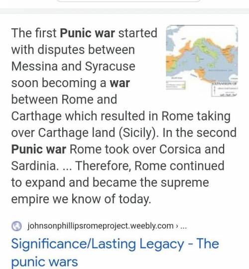 What’s was the legacy of the punic wars