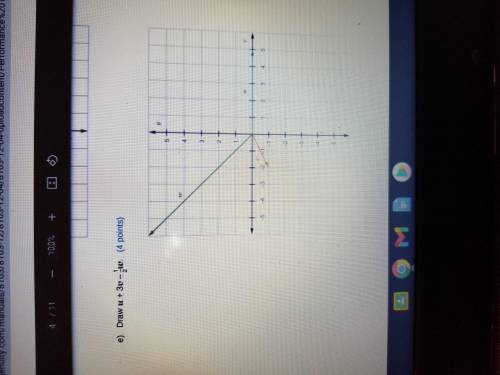 Draw u + 3v - 1/2w. Help me on edge. Draw.