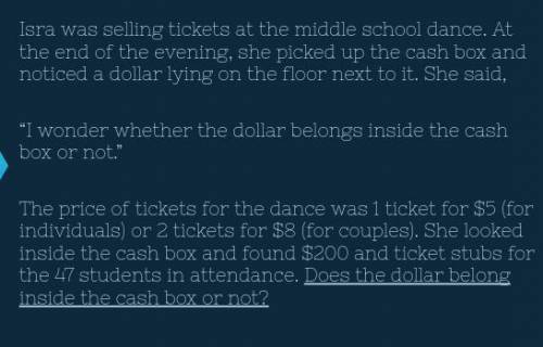 Create 2 equations one for the money and one for the number of tickets. (use graphing, substitution