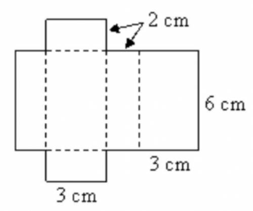 Find the total surface area of the following net: