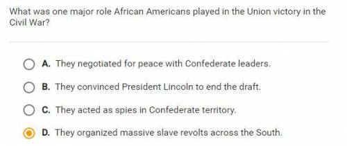 What was one major role African Americans played in the Union victory in the Civil War?