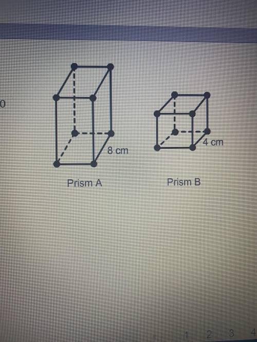 Prism A is similar to Prism B. The volume of Prism A is 2790 cm3. What is the volume of Prism B?