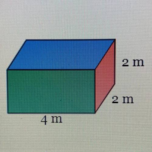 Find the surface area 2m 2m 4m
