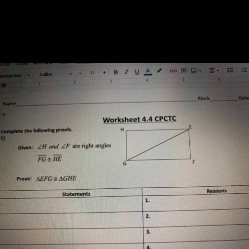 Given: ZH and ZF are right angles
FGHE
Prove: AEFG AGHIE