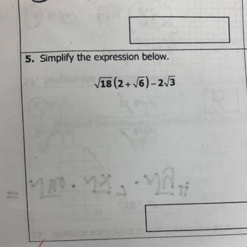 5. Simplify the expression below.
118 (2+ V)-273
Plz help y’all I’m gonna fail algebra 2