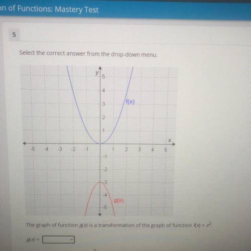 The graph of function glx) is a transformation of the graph of function fx) = x2
SX) =