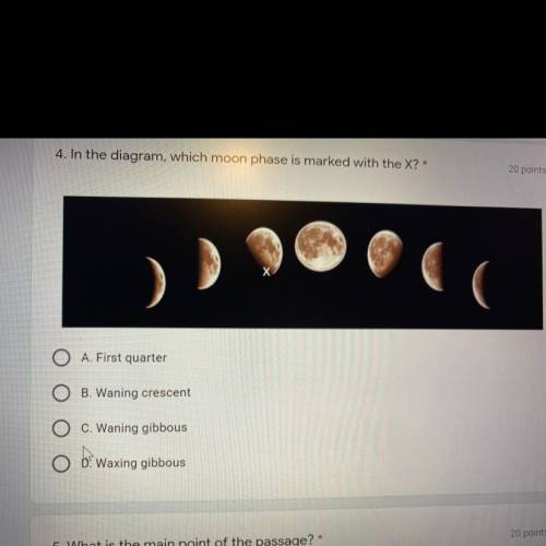 5. What is the main point of the passage?

A. The changing shapes of the Moon are not really chang