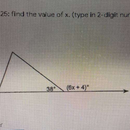 Find the value of x...