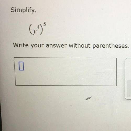 Simplify. Write your answer without parentheses
